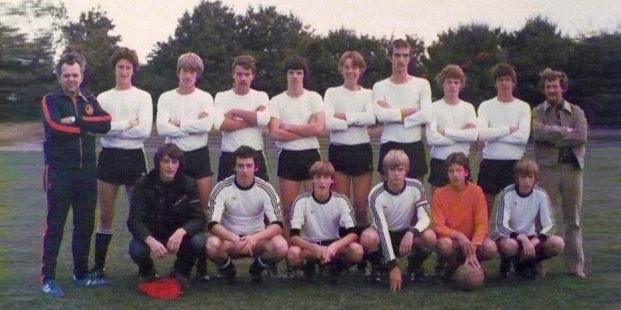 Teamfoto van VCK A1 met begeleiding in 1978.